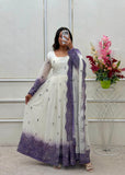 Pure Star Georgette With Embroidery 3mm Sequences & Real mirror Hand Work Salwar Kameez