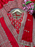 Japan Satin with Intricate Thread & Coding Sequence work Beautiful Saree