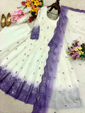 Pure Star Georgette With Embroidery 3mm Sequences & Real mirror Hand Work Salwar Kameez