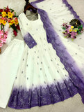 Pure Star Georgette With Embroidery 3mm Sequences & Real mirror Hand Work Salwar Kameez