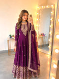 Heavy Georgette With Heavy Embroidered Sequence work Anarkali Salwar Kameez