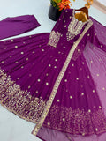 Heavy Georgette With Heavy Embroidered Sequence work Anarkali Salwar Kameez