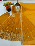 Heavy Georgette With Heavy Embroidered Sequence work Anarkali Salwar Kameez
