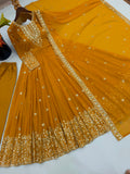 Heavy Georgette With Heavy Embroidered Sequence work Anarkali Salwar Kameez