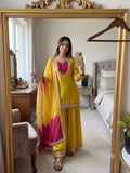 Fully Stitched & Ready to Wear Roman Glass With Real Mirror work Salwar Kameez