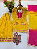Fully Stitched & Ready to Wear Roman Glass With Real Mirror work Salwar Kameez