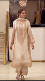 New Faux Georgette With Heavy Embroidery Sequence Work Top-Bottom And Dupatta Set