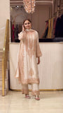 New Faux Georgette With Heavy Embroidery Sequence Work Top-Bottom And Dupatta Set
