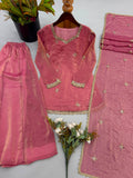 Fendy Silk with Embroidery Sequence And Real Mirror Work Salwar Kameez