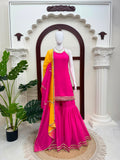 Heavy Faux Georgette with Digital Print With Real Mirror & Fancy Lace work Salwar Kameez