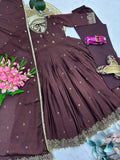 Heavy Chinon Silk with Embroidery Codding & Sequins Work & Moti Lace Salwar Kameez