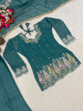 Heavy Crunchy Silk Material With 3mm Sequence Embroidery Work Salwar Kameez