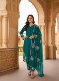 New Designer Party Wear Look Pure Natural Crepe Top & Palazzo With Dupatta set