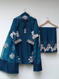 New Designer Party Wear Look Pure Natural Crepe Top & Palazzo With Dupatta set