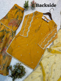 WEDDING SEASON WEAR BEAUTIFUL SEQUENCE EMBROIDERED WORKED TOP SARARA WITH DUPATTA