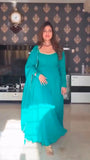 Faux Georgette with Real Mirror Handwork With padded With Fancy Latkan Salwar Kameez