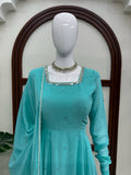 Faux Georgette with Real Mirror Handwork With padded With Fancy Latkan Salwar Kameez