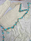 NEW READY TO WEAR HEAVY EMBROIDERY AND THREAD WORK TOP WITH PENT WITH DUPATTA