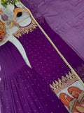 New Designer Party Wear Look Pure Heavy Faux Georgette Top Plazzo & Dupatta Set
