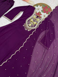 NEW TRENDING COLLECTION FANCY ANARKALI GOWN WITH PANT AND BEAUTIFUL DUPATTA