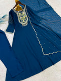 NEW TRENDING COLLECTION FANCY ANARKALI GOWN WITH PANT AND BEAUTIFUL DUPATTA