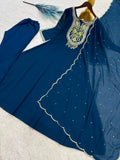 NEW TRENDING COLLECTION FANCY ANARKALI GOWN WITH PANT AND BEAUTIFUL DUPATTA