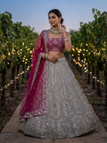 Premium Quality Faux Georgette with Embroidery Sequins Work with Can-Can & Canvas Patta Lehenga Choli