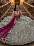 Premium Quality Faux Georgette with Embroidery Sequins Work with Can-Can & Canvas Patta Lehenga Choli