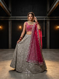Premium Quality Faux Georgette with Embroidery Sequins Work with Can-Can & Canvas Patta Lehenga Choli