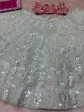 Premium Quality Faux Georgette with Embroidery Sequins Work with Can-Can & Canvas Patta Lehenga Choli