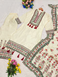 Chinnon Silk with Digital Print & Real Mirror Work Beautiful Salwar Kameez