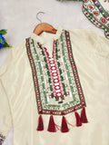 Chinnon Silk with Digital Print & Real Mirror Work Beautiful Salwar Kameez