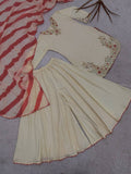 NEW READY TO WEAR HEAVY EMBROIDERY AND SEQUENCE WORK TOP PLAZZO WITH DUPATTA