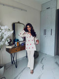 Heavy Cambric cotton fabric with Embroidery work Beautiful Salwar Kameez