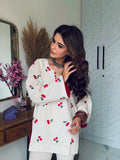 Heavy Cambric cotton fabric with Embroidery work Beautiful Salwar Kameez