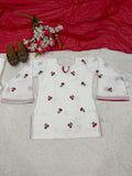 Heavy Cambric cotton fabric with Embroidery work Beautiful Salwar Kameez