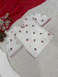 Heavy Cambric cotton fabric with Embroidery work Beautiful Salwar Kameez