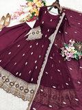 Pure Blooming Georgette With Embroidery 5mm Sequences Work Salwar Kameez