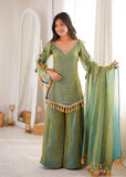 Doremon Crush With Real Mirror work Lace Border Salwar Kameez