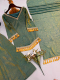 Doremon Crush With Real Mirror work Lace Border Salwar Kameez