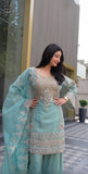 New Designer Party Wear Look Top-Plazzo and Dupatta With Heavy Embroidery Work