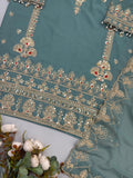 New Designer Party Wear Look Top-Plazzo and Dupatta With Heavy Embroidery Work
