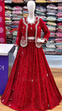 New Super Trending Embroidery Sequence work ready to wear jacket and lehenga choli