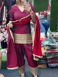Fully Stitched & Ready to Wear Fendy Silk with Embroidery Sequence Work Salwar Kameez