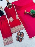 Fully Stitched & Ready to Wear Fendy Silk with Embroidery Sequence Work Salwar Kameez