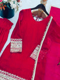 Fully Stitched & Ready to Wear Fendy Silk with Embroidery Sequence Work Salwar Kameez