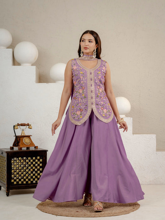 Heavy Roman Silk Material With 5mm Sequence Embroidery Work Salwar Kameez