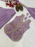 Heavy Roman Silk Material With 5mm Sequence Embroidery Work Salwar Kameez