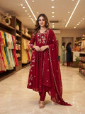 FESTIVAL SEASON WEAR BEAUTIFUL SEQUENCE EMBROIDERED WORKED TOP PANT WITH DUPATTA