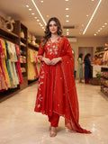 FESTIVAL SEASON WEAR BEAUTIFUL SEQUENCE EMBROIDERED WORKED TOP PANT WITH DUPATTA